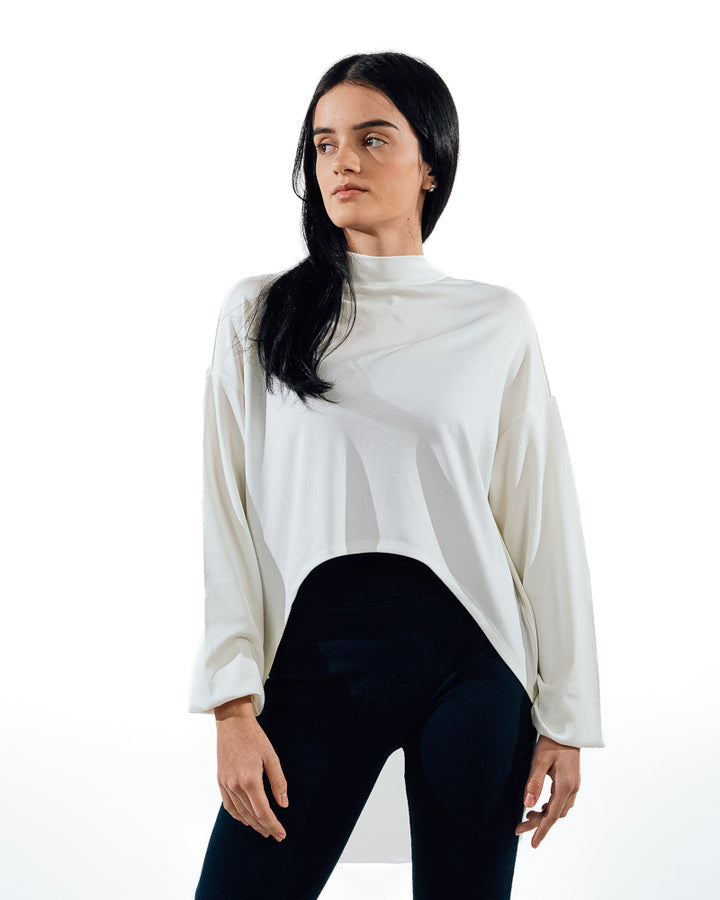 Cropped Workout Top - White