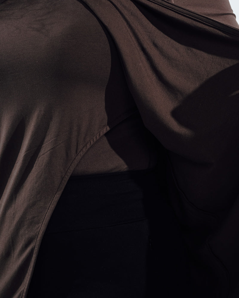 Asymmetric Workout Top - Beige