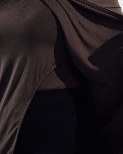 Asymmetric Workout Top - Beige