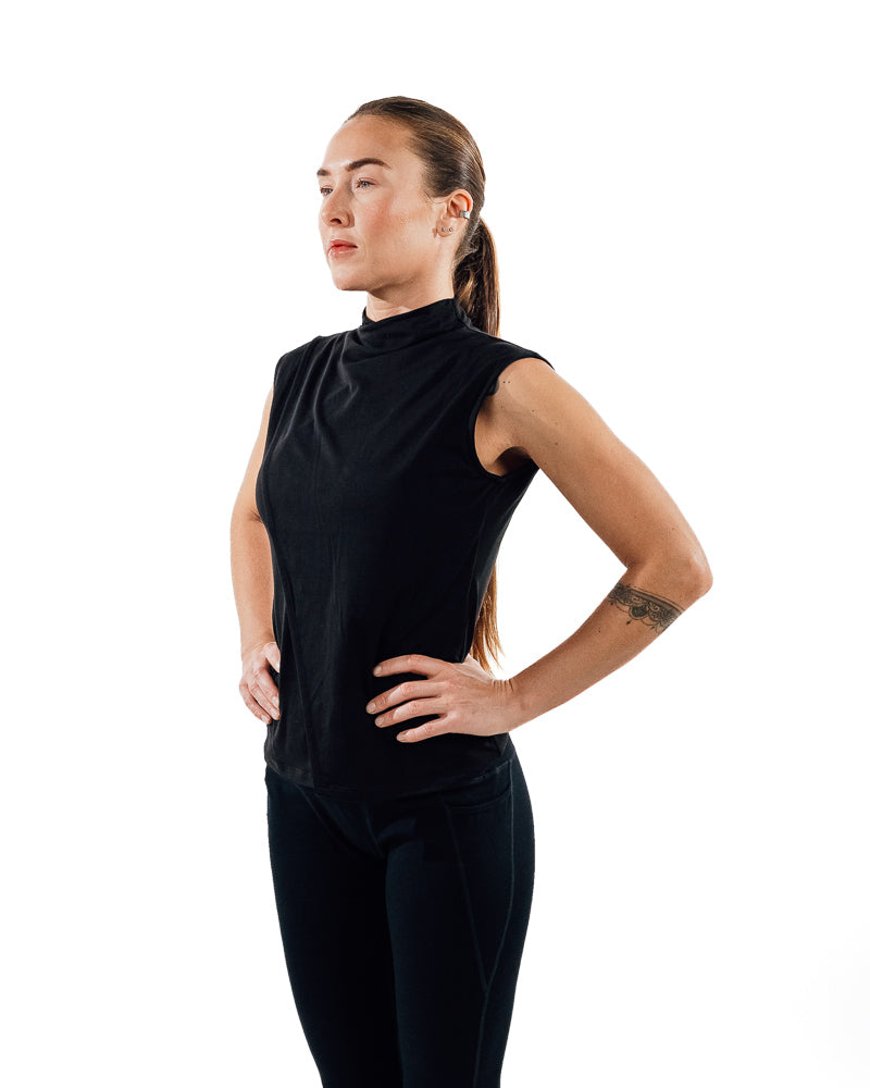 Sleeveless Workout Top - Black