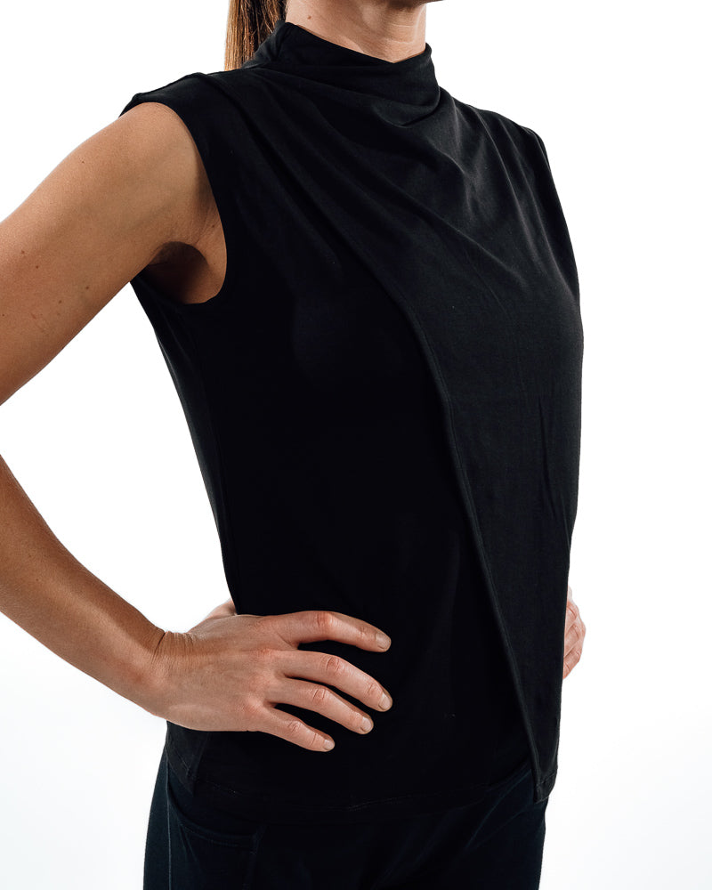 Sleeveless Workout Top - Black