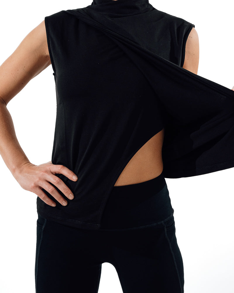 Sleeveless Workout Top - Black