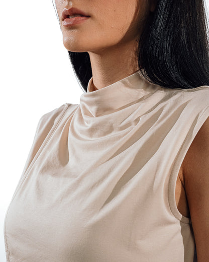 Sleeveless Workout Top - Beige