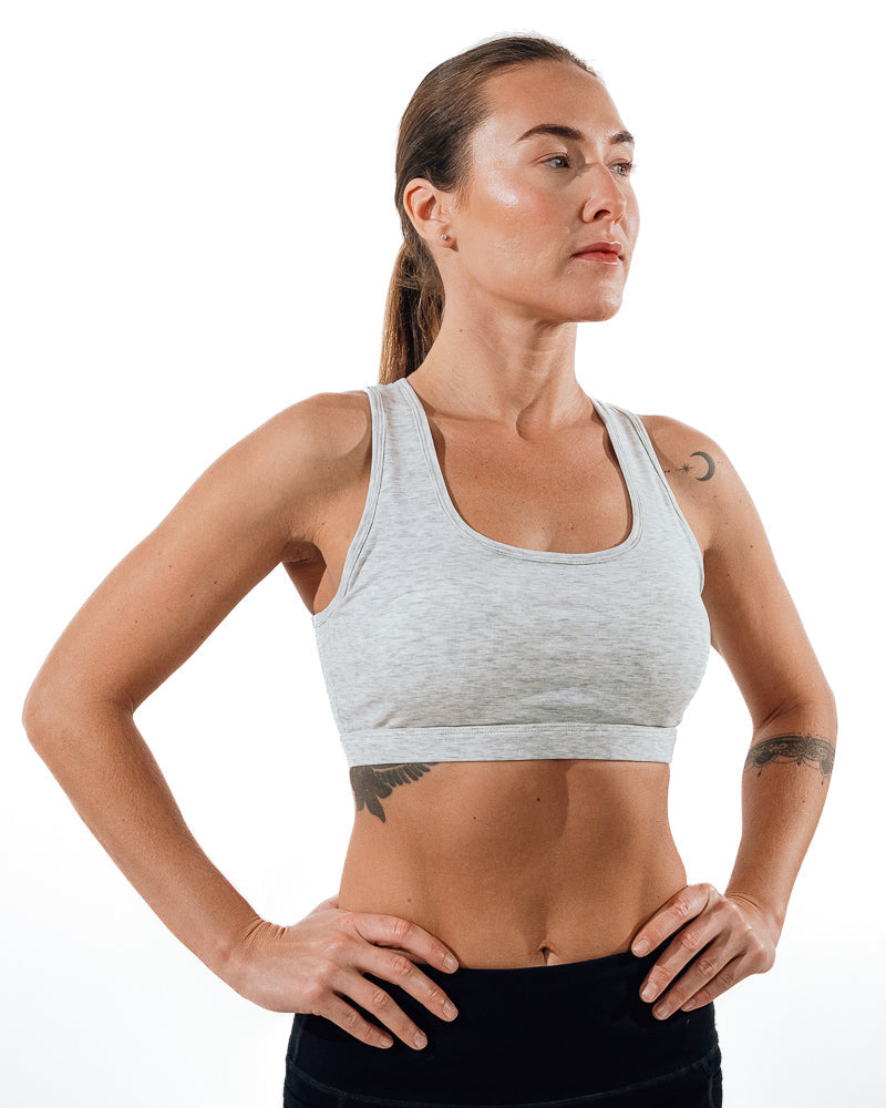 Essential Sports Bra - Grey Slash End
