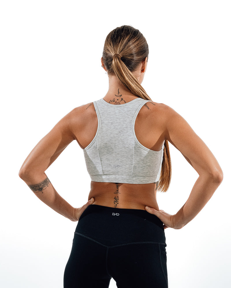 Essential Sports Bra - Grey Slash End