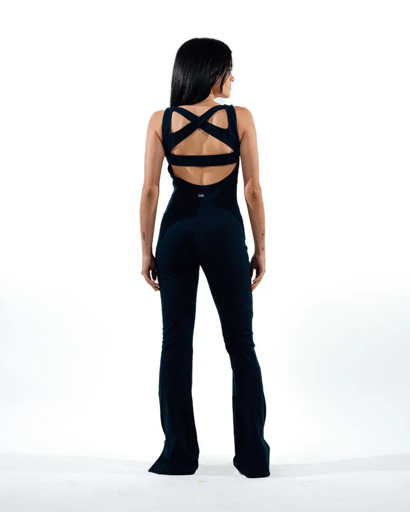 Workout Jumpsuit - Navy Slash End