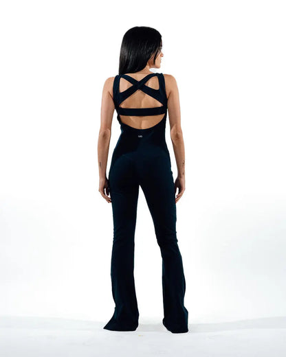 Workout Jumpsuit - Navy Slash End
