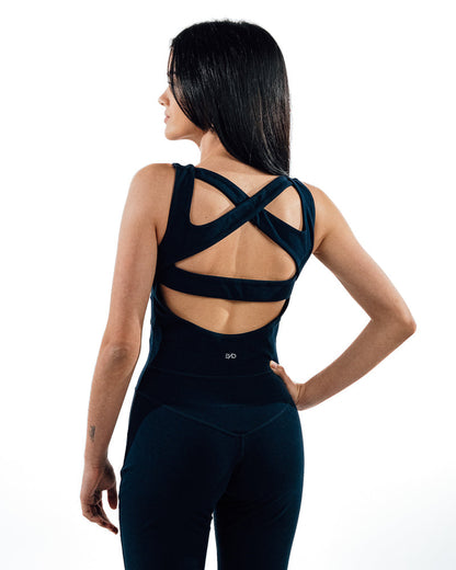 Workout Jumpsuit - Navy Slash End