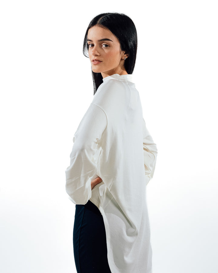 Cropped Workout Top - White