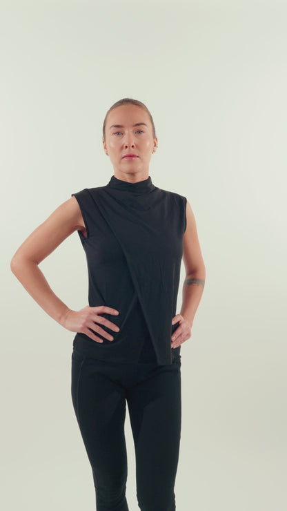 Sleeveless Workout Top - Black